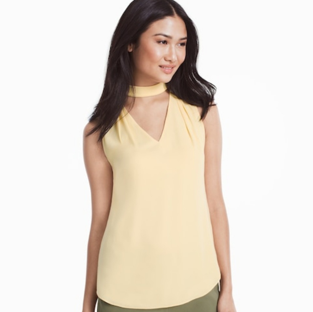 White House Black Market yellow top